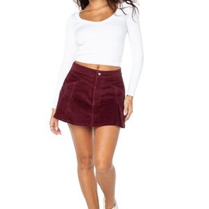 Celebrity Pink Maroon Mini Skirt